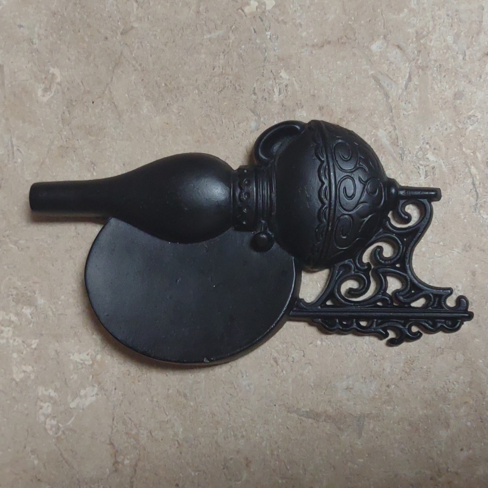 Elegant Black Wall Sconce Shape Of A Wall Oil Lamp Sexton USA 1966